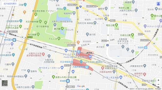 天王寺店地図